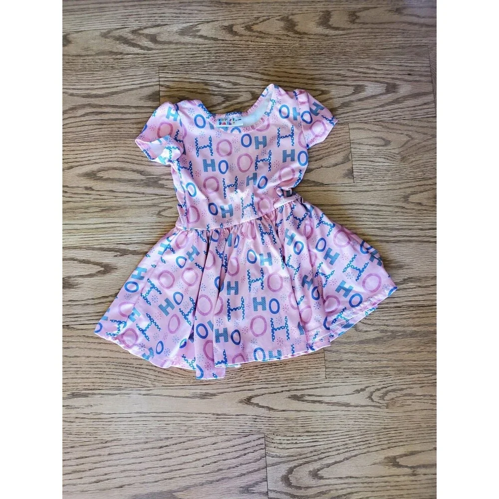 Dot Dot Smile Ho Ho Ho Short Sleeve Dress EUC12-24M